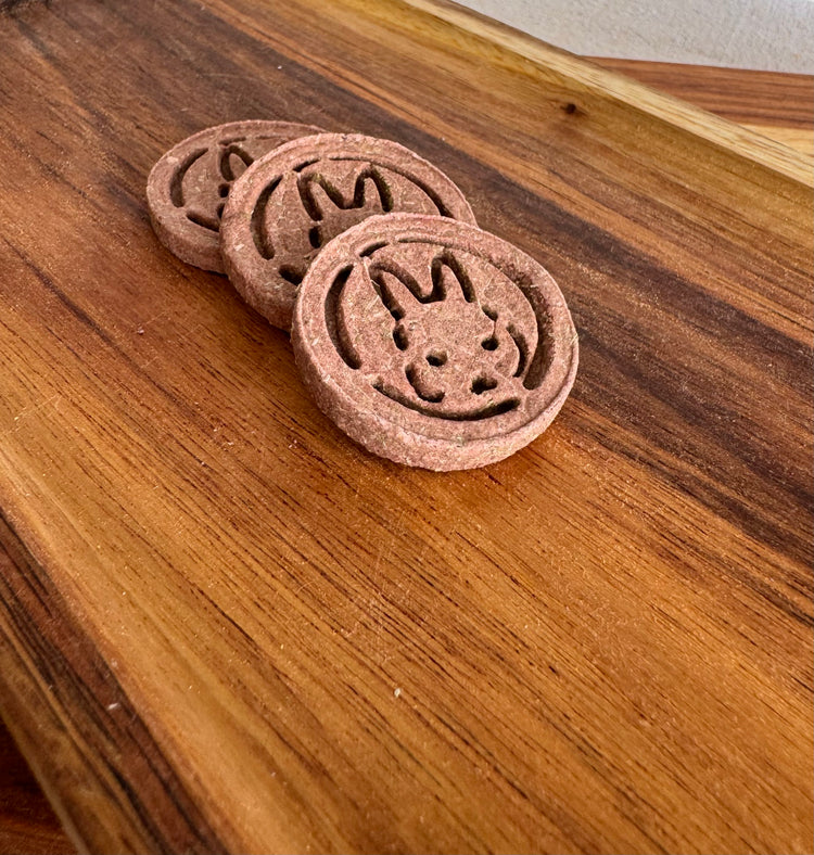 Strawberry hibiscus rabbit biscuit from BunBun & Co Botanical Antioxidant Blend