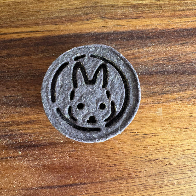 Purple botanical rabbit biscuit with blueberry antioxidants from BunBun & Co
