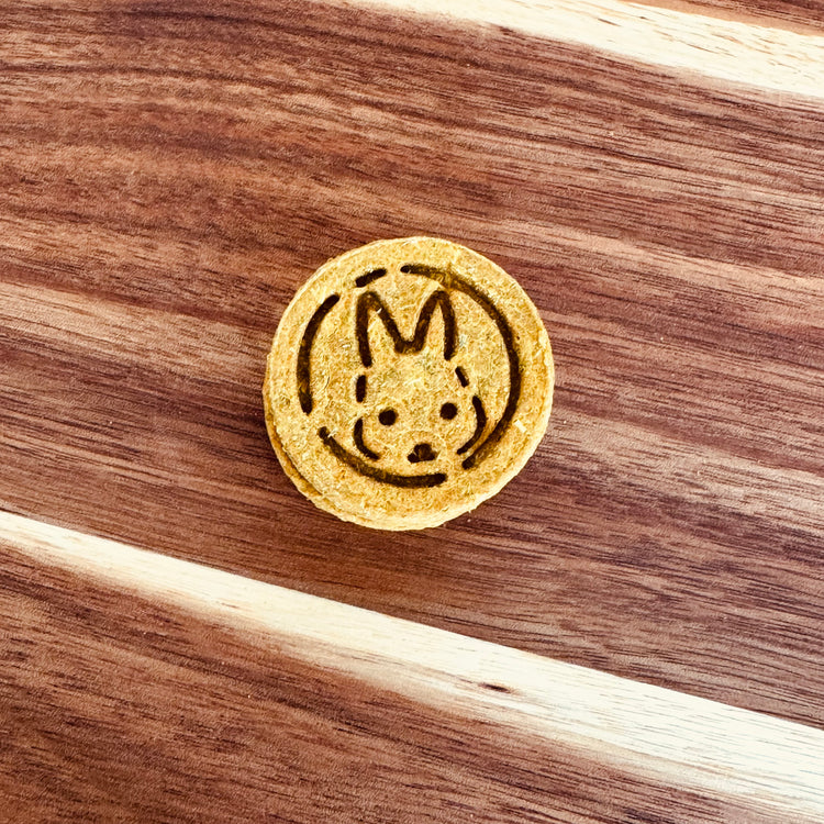 Pumpkin and sage botanical rabbit biscuit from BunBun & Co Cognitive Support Blend
